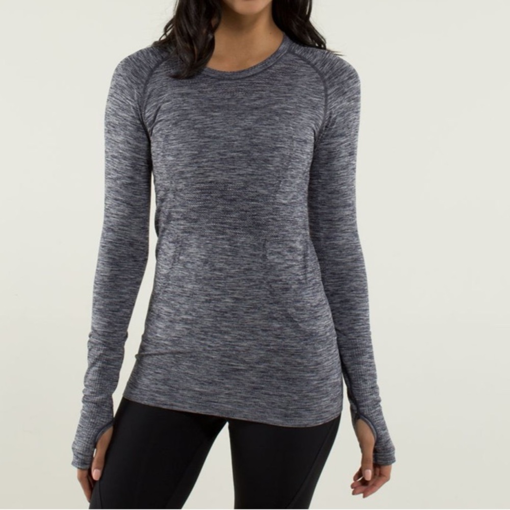 Lululemon Swiftly Tech Long Sleeve Heathered Gray sz 6